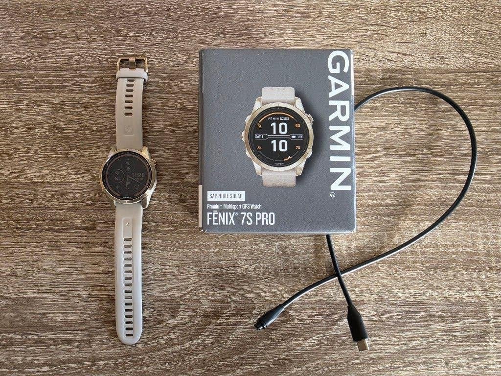Garmin Fenix 7S Pro Sapphire Solar, Gebruikt, Wit, Ophalen of Verzenden, Garmin fenix 7 solar