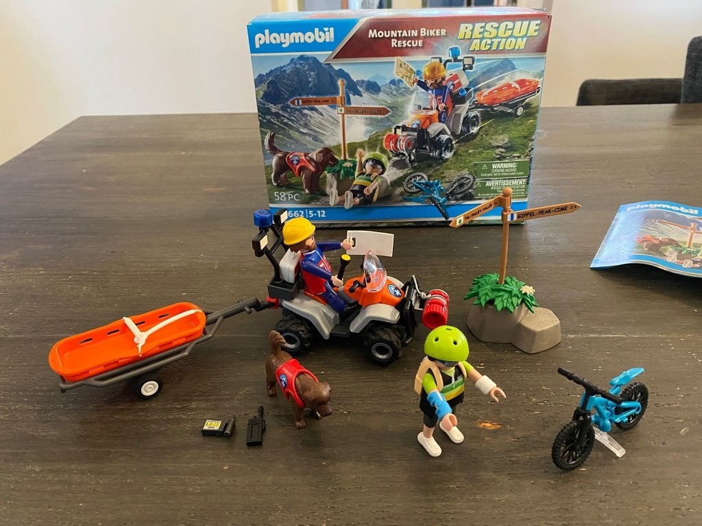 Playmobil Rescue action mountain biker 70662, Ophalen, Zo goed als nieuw