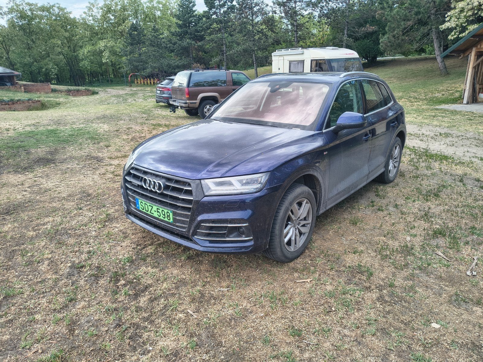 Audi Q5 55 tfsi E, Auto's, Audi, Automaat, 4 cilinders, Q5, Blauw