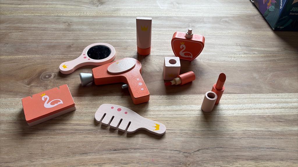 Houten speelgoed make-up set, Ophalen of Verzenden, Zo goed als nieuw, Knutselen