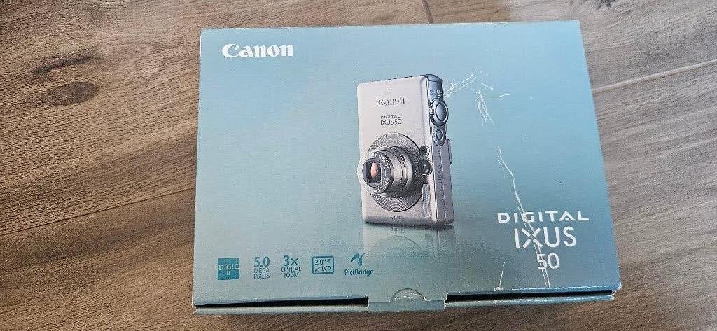 Canon IXUS 50 Complete vintage camera in originele doos!, Accu, Gebruikt, Canon, Ophalen of Verzenden