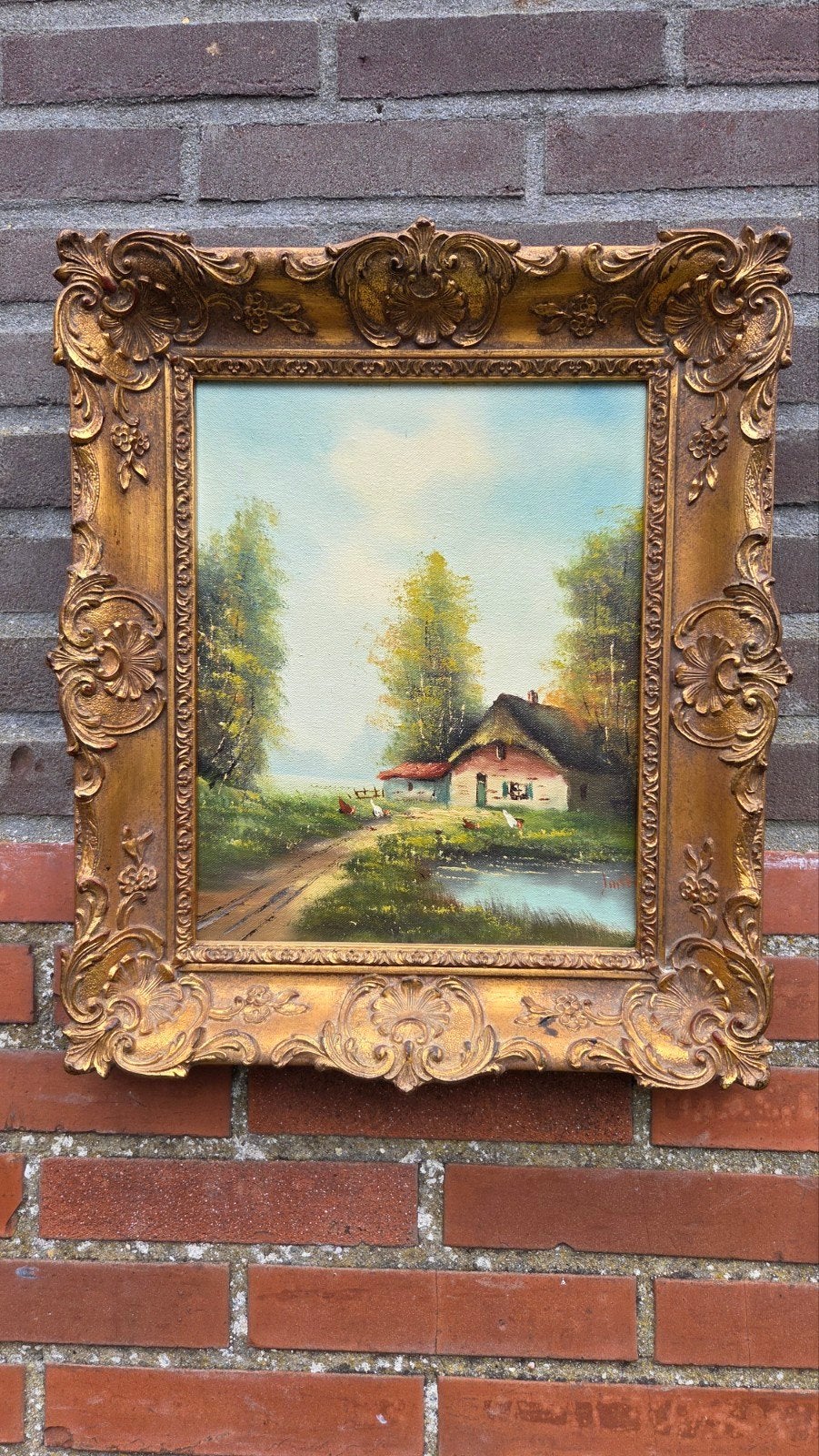 prachtige schilderij olie verf, Antiek en Kunst, Ophalen of Verzenden