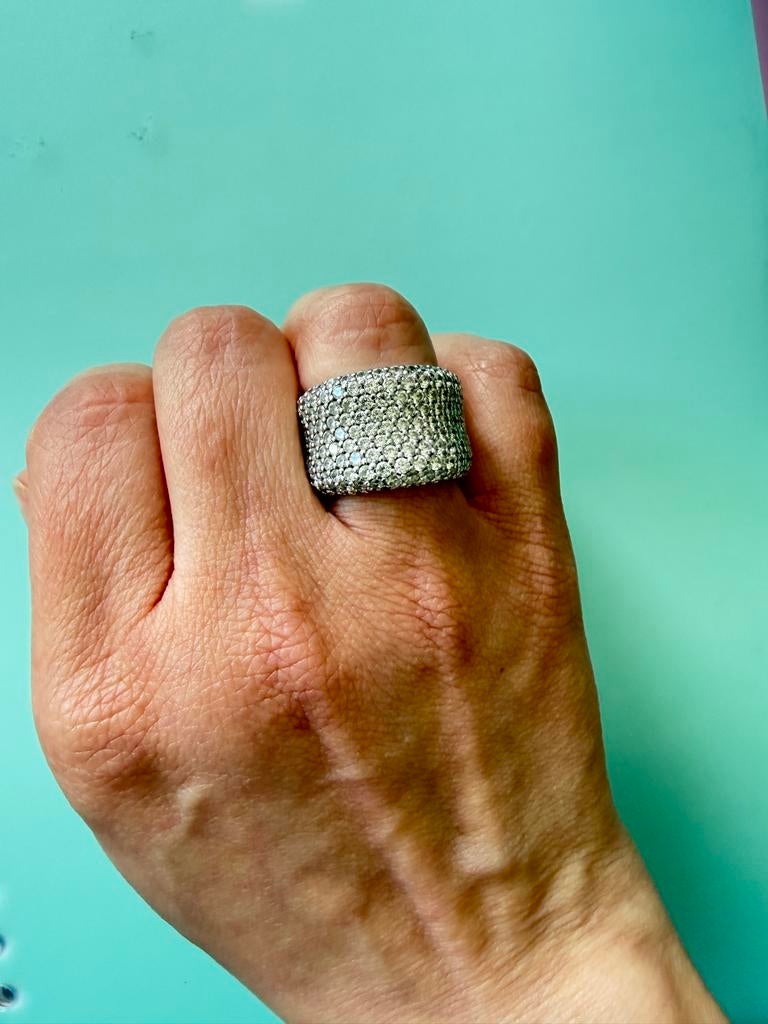 Tisento ring met zirkonia stenen, Sieraden, Tassen en Uiterlijk, Ringen, Zo goed als nieuw, Dame, 17 tot 18, Zilver, Met kristal