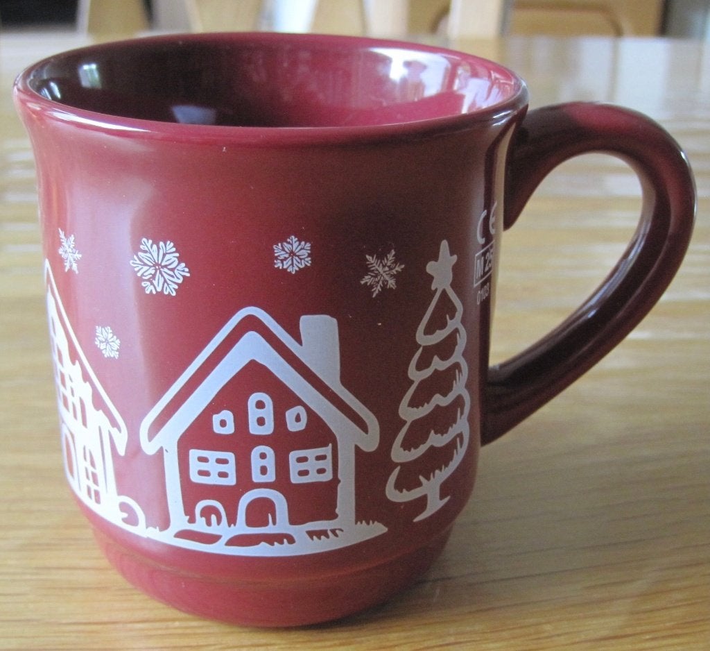 MÄSER glühwein mok met kerstmotief  -  inhoud 0,2 liter, Overige merken, Ophalen of Verzenden, Zo goed als nieuw, Overige stijlen