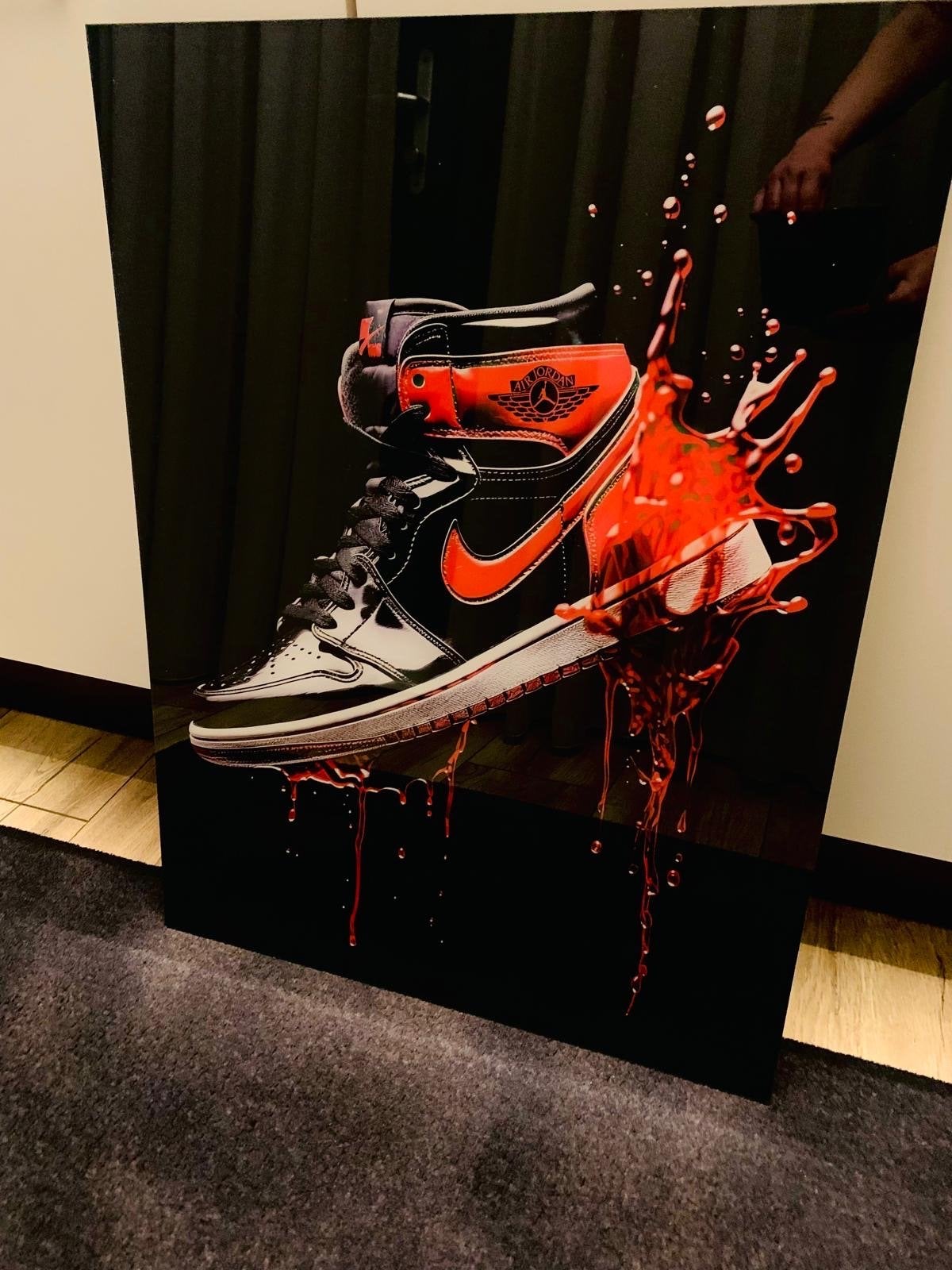 Plexiglas Schilderij Nike Air Jordan - Nieuw in doos, Ophalen of Verzenden, Nieuw, 50 tot 75 cm, Schilderij