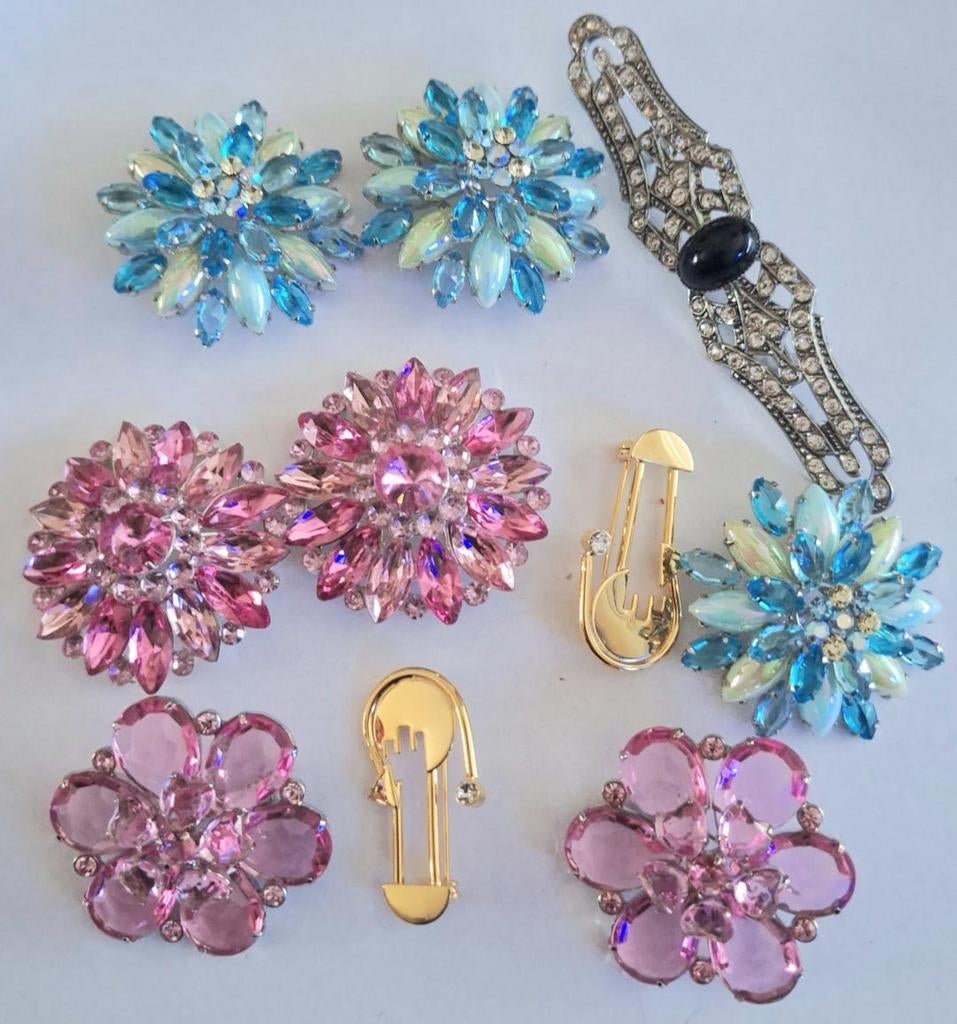 Partij 10 x vintage broche F, Verzenden, Zo goed als nieuw, Overige typen