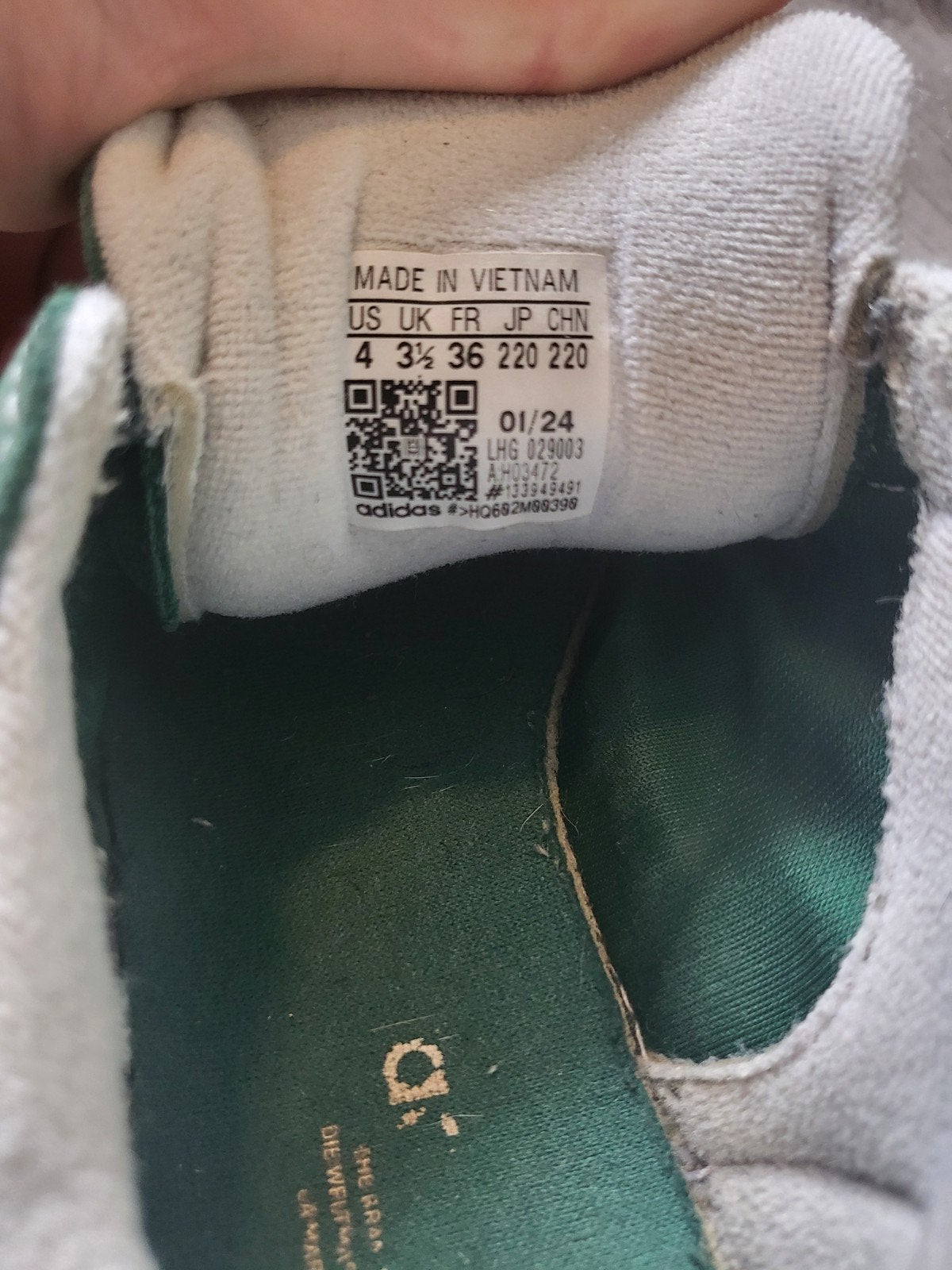 Adidas Campus sneakers groen - maat 36, Kinderen en Baby's, Kinderkleding | Overige, Ophalen of Verzenden, Gebruikt, Adidas, Jongen of Meisje