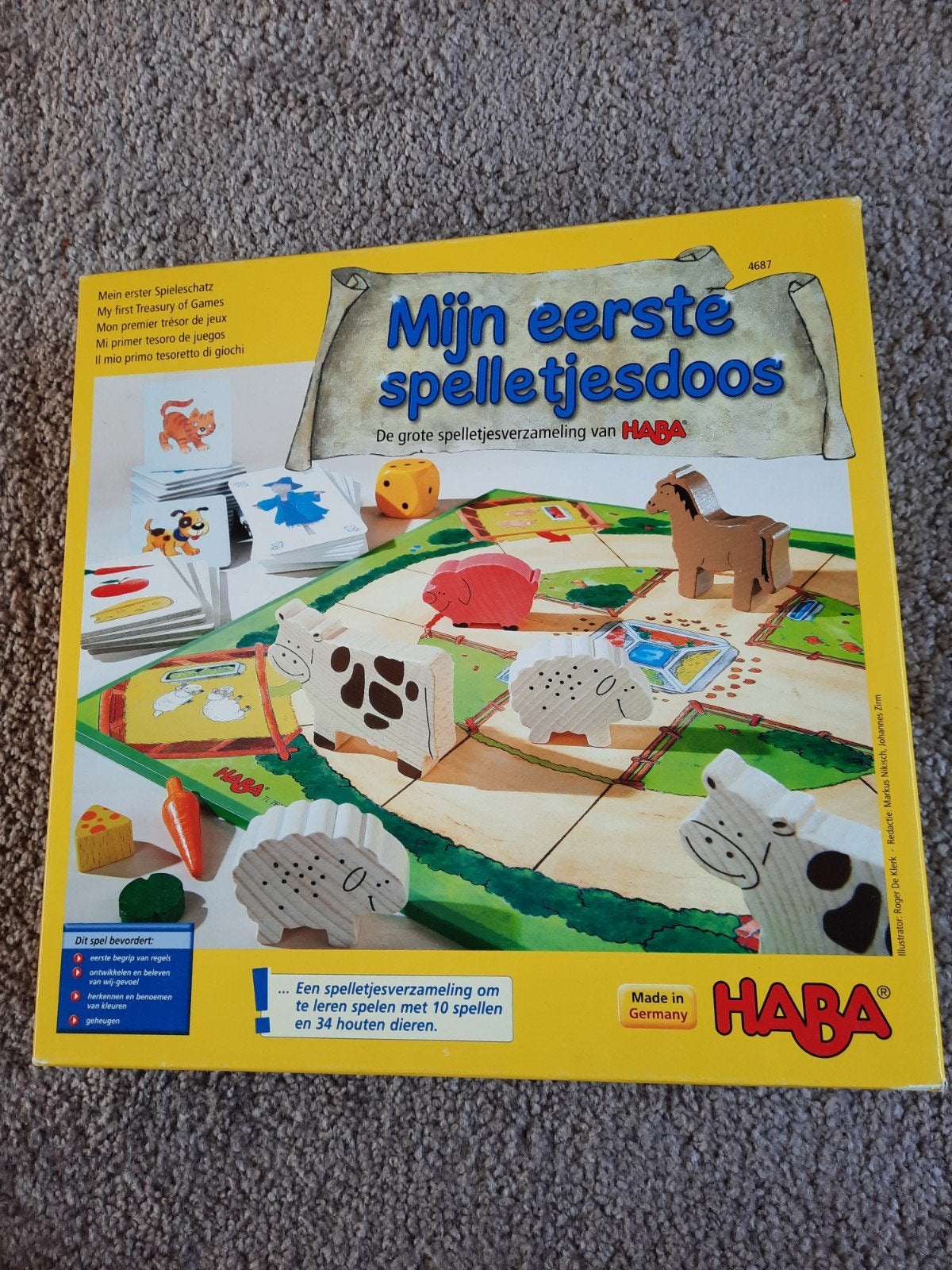 HABA Mijn Eerste Spelletjesdoos - Grote Spellenverzameling, Hobby en Vrije tijd, Gezelschapsspellen | Bordspellen, Vijf spelers of meer