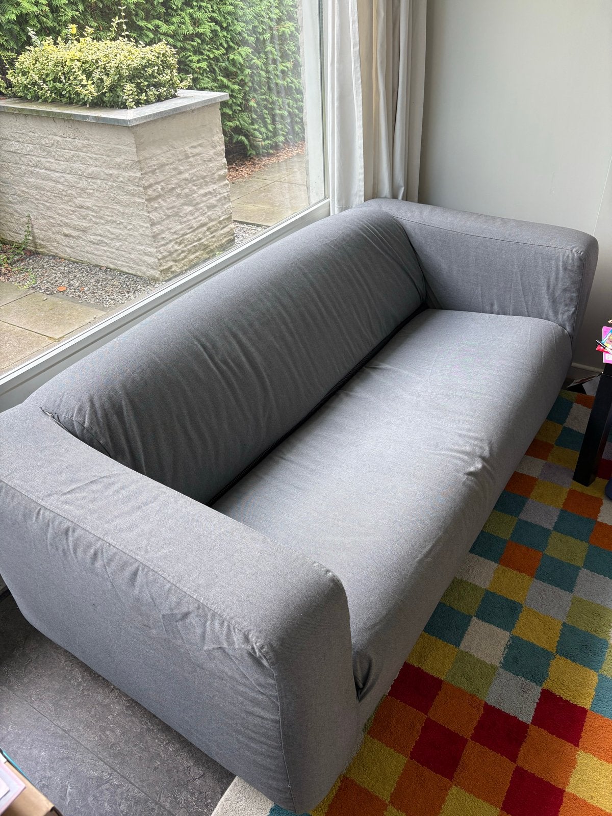 IKEA Klippan bank - Grijs, 2-zits, Ophalen, Gebruikt, 150 tot 200 cm, Tweepersoons