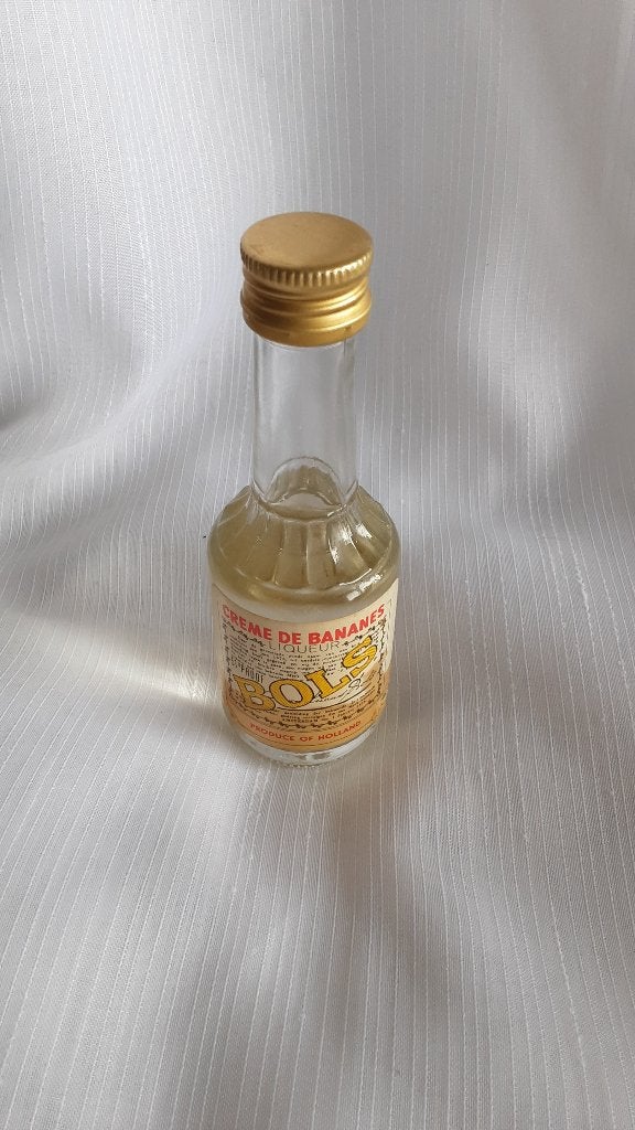 BOLS CREME DE BANANES klein flesje, miniatuur (nr. 3), Ophalen of Verzenden, Nieuw, Gebruiksvoorwerp