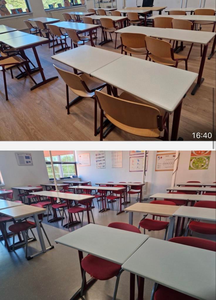 Partij Tafels en stoelen in nette staat, Ophalen, Overige kleuren, Zo goed als nieuw, Vijf, Zes of meer stoelen