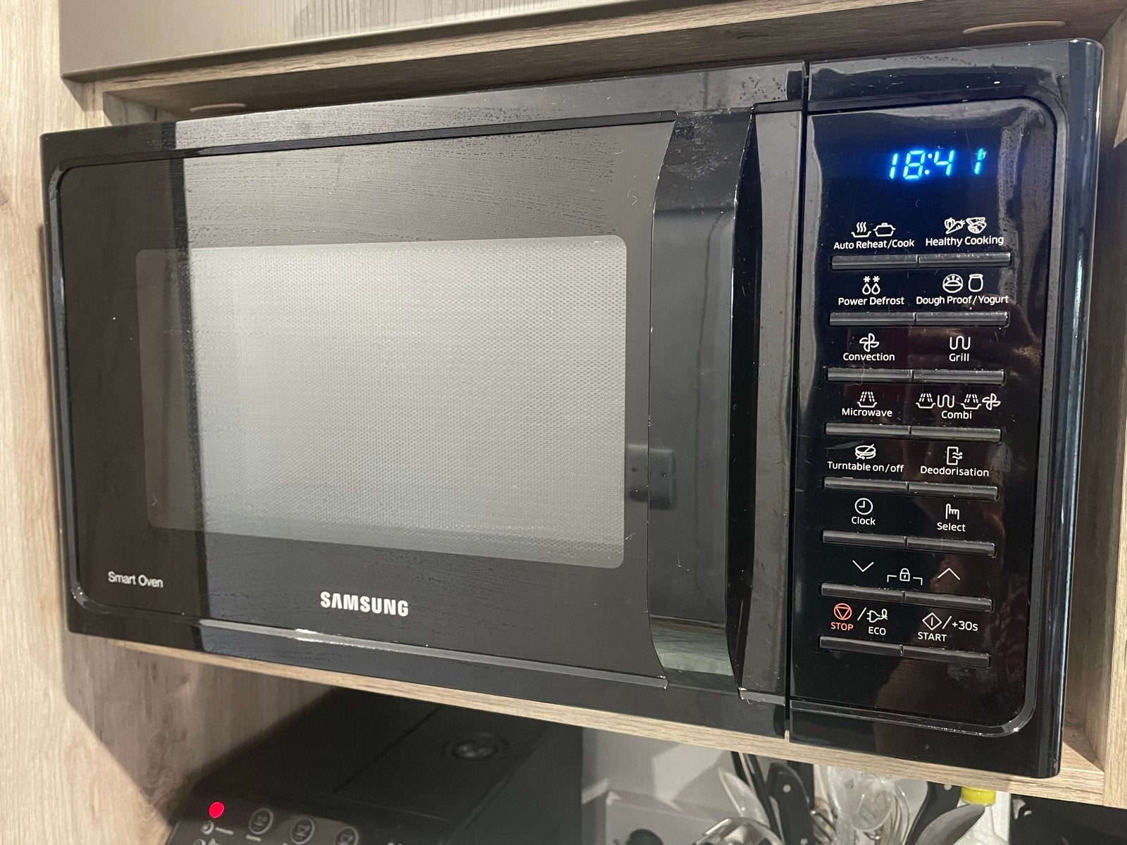 Samsung MC28H5015CK combimagnetron, Ophalen, Combimagnetron, Gebruikt, Grill