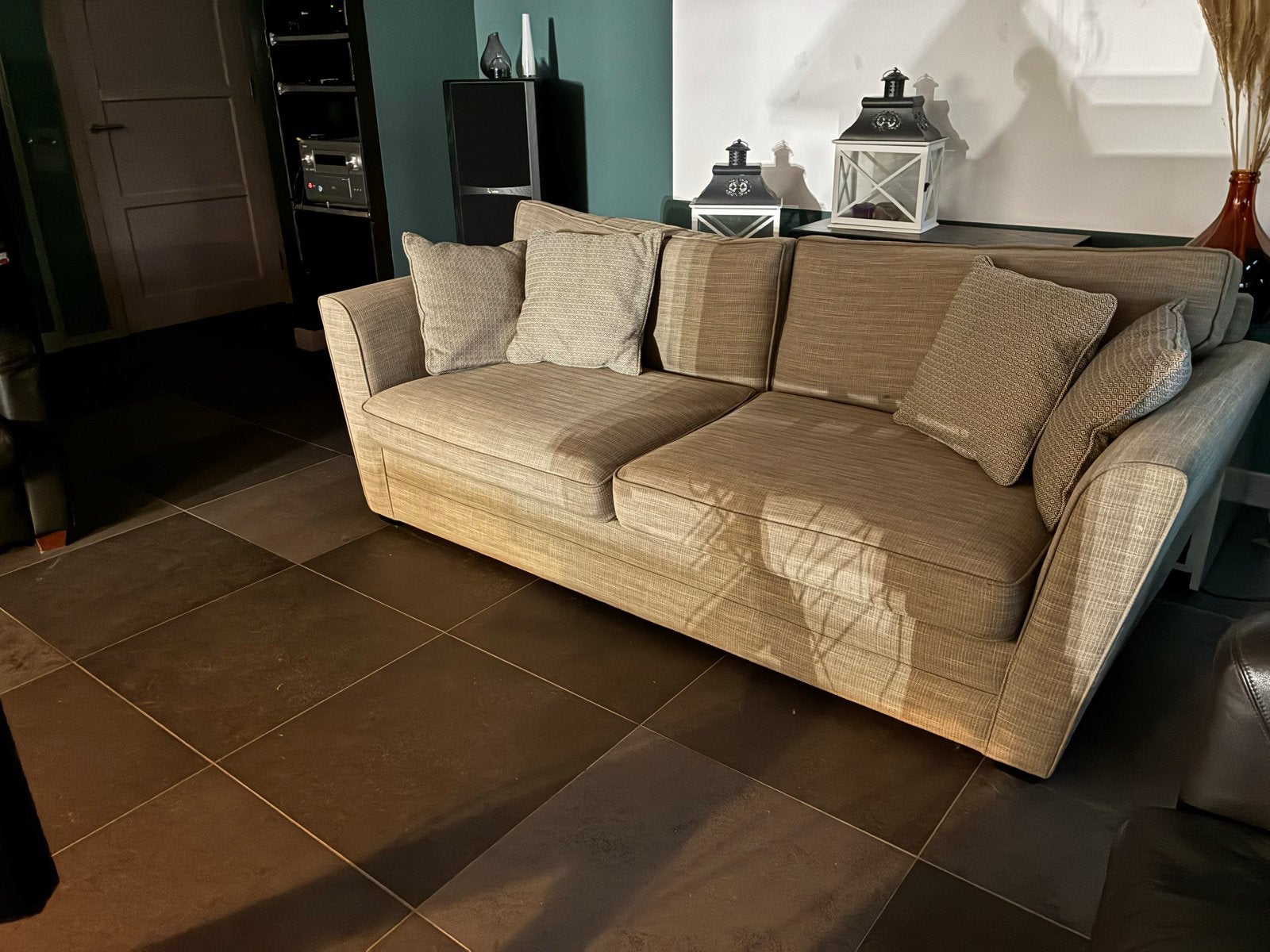 Comfortabele 3 +2  zitsbank, Huis en Inrichting, Banken | Bankstellen, Ophalen, 150 tot 200 cm, Tweepersoons, 75 tot 100 cm