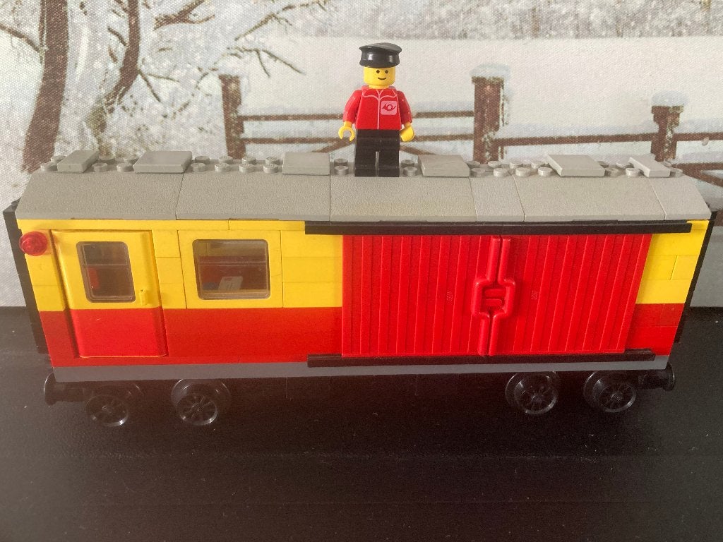lego trein 12v 7819 postwagon, Ophalen of Verzenden, Gebruikt, Lego