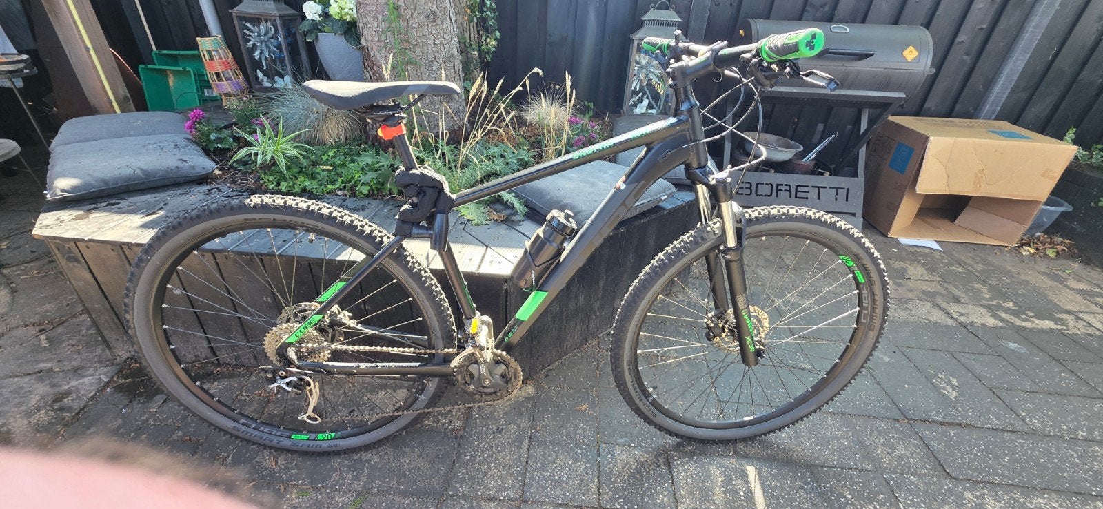 Cube Analog Mountainbike - Zwart/Groen 29'er, Gebruikt, Hardtail, Heren, Schijfrem