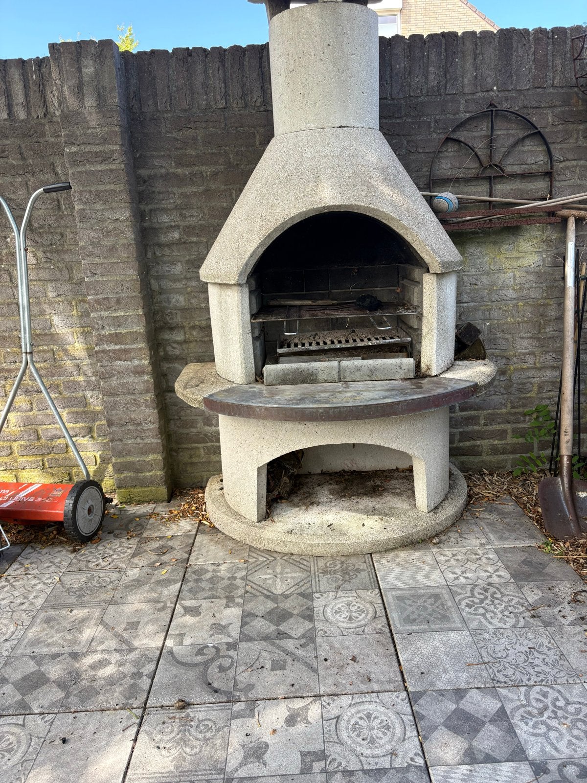 Buschbeck Tuinhaard met BBQ - Gebruikt, Ophalen, Gebruikt
