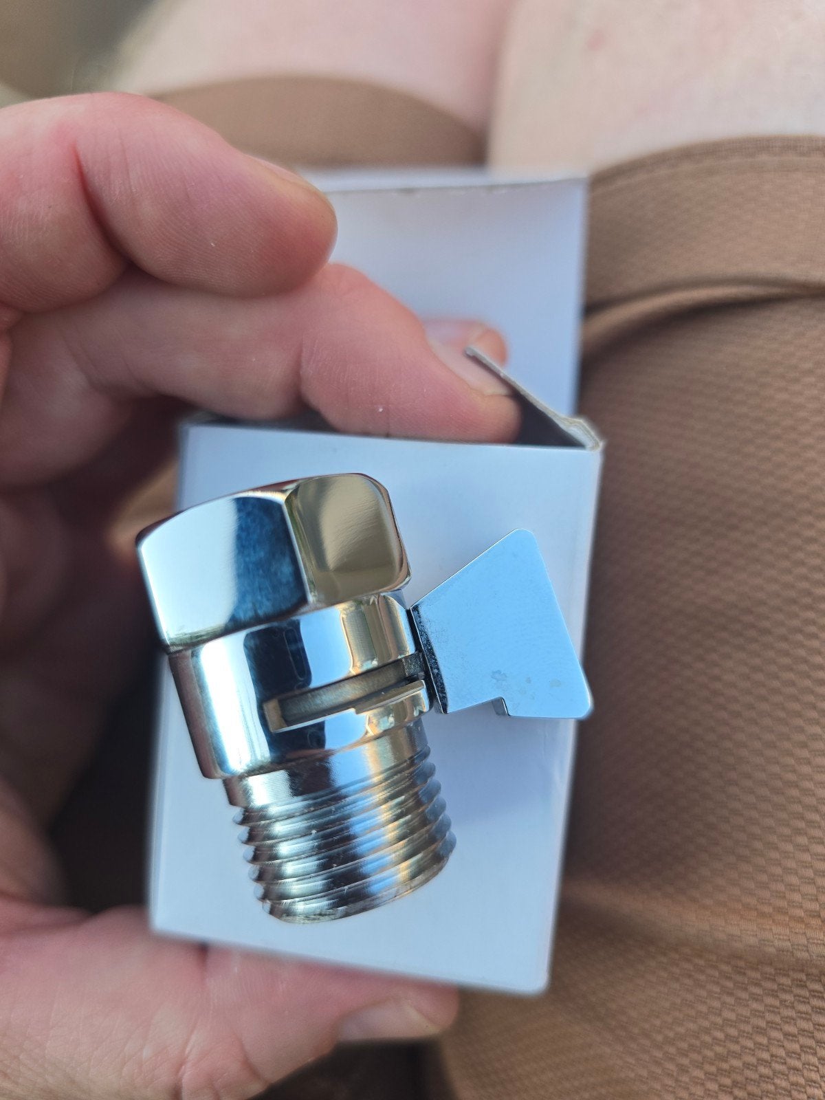Nieuwe Chroom Kraanadapter met Afsluiter, Ophalen of Verzenden, Nieuw, Chroom, Kraan