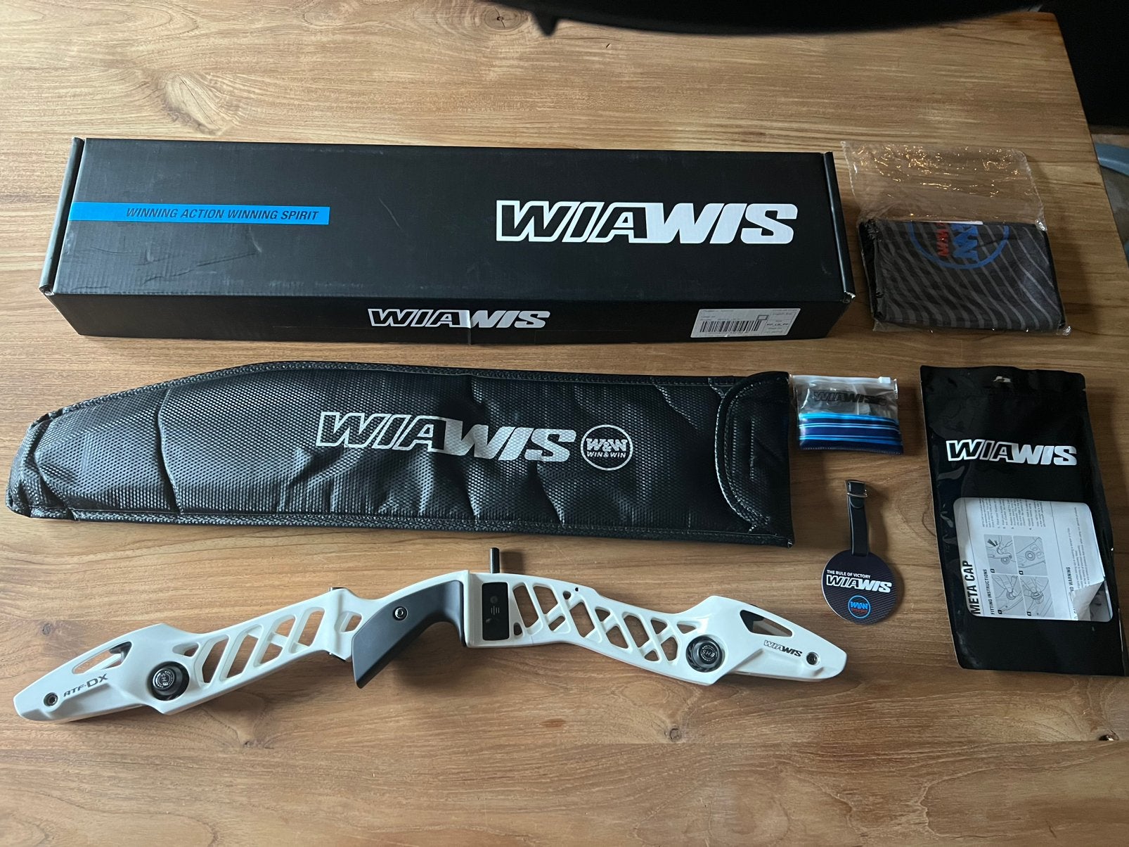 Wiawis ATF-DX 27 inch RH White middenstuk., Ophalen, Gebruikt, Recurveboog