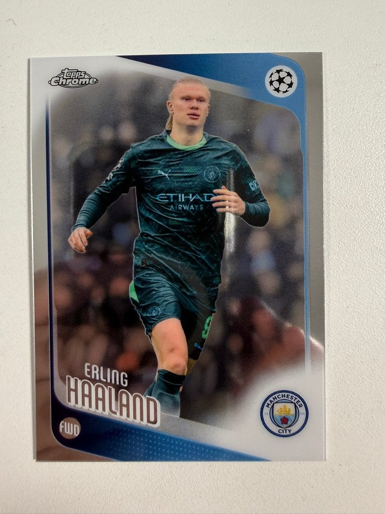 181 Erling Haaland Topps Chrome 2025-26, Ophalen of Verzenden, Nieuw, Buitenlandse clubs, Poster, Plaatje of Sticker