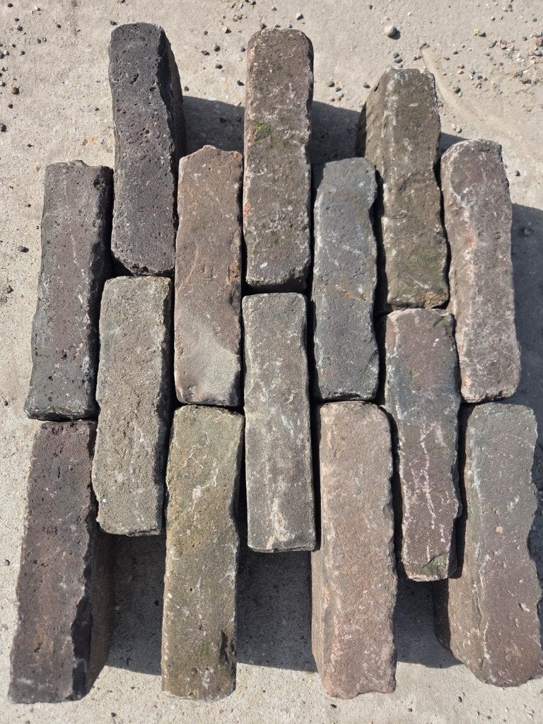 Zeer oude waaltjes paars genuanceerd, zeldzame kleurstelling, Ophalen, Overige materialen, Gebruikt, Klinkers