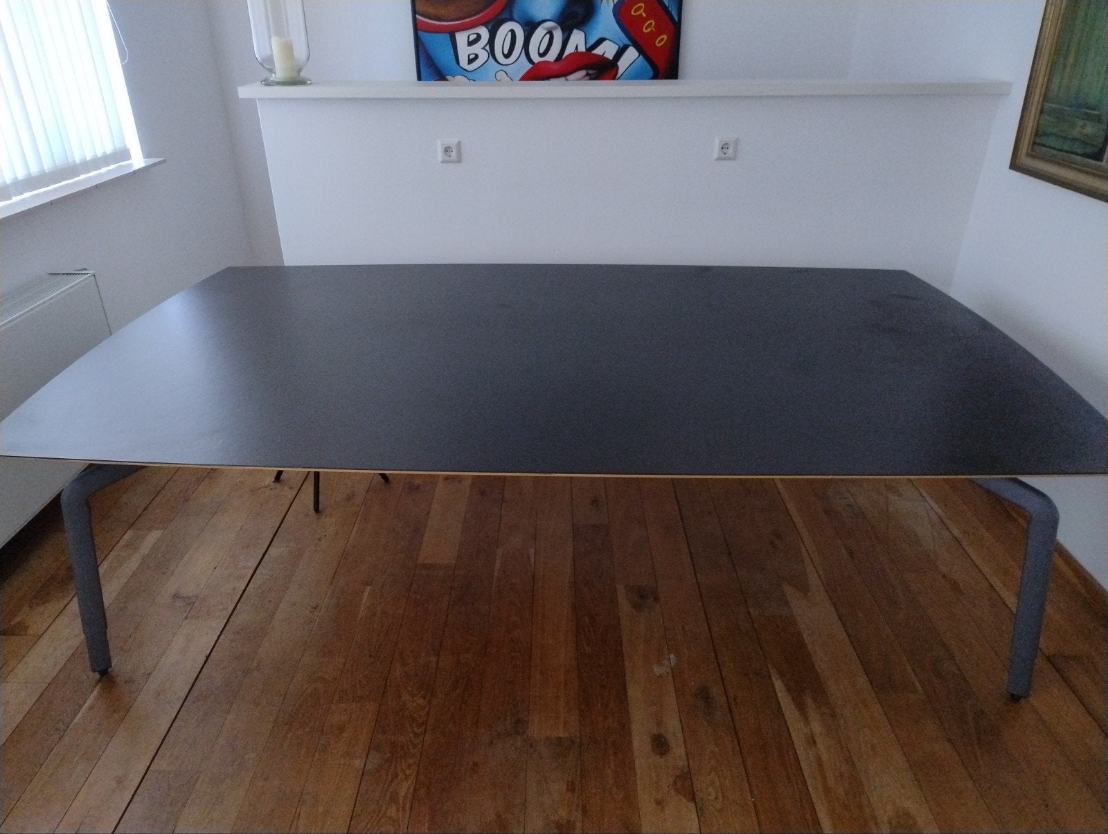 Gispen conferentietafel - 260x145cm, verstelbare poten, Huis en Inrichting, Ophalen, Gebruikt, 100 tot 150 cm, Overige materialen