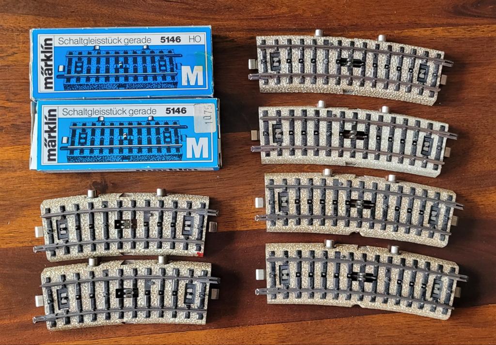 Marklin 8 schakelrails, Wisselstroom, Rails, Ophalen of Verzenden, Zo goed als nieuw