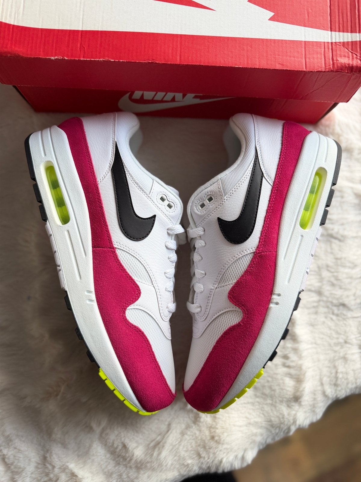 Nike Air Max 1 Zwart Wit Rood Groen EU46 AirMax One 90 nieuw, Overige kleuren, Nike, Nieuw, Ophalen of Verzenden