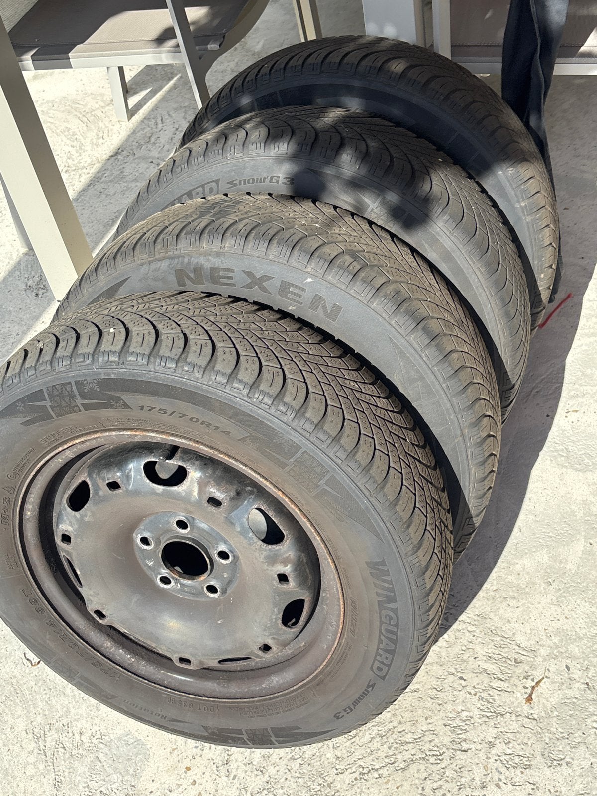 NEXEN winterbanden 175/70R13 vw polo, Ophalen of Verzenden, Gebruikt