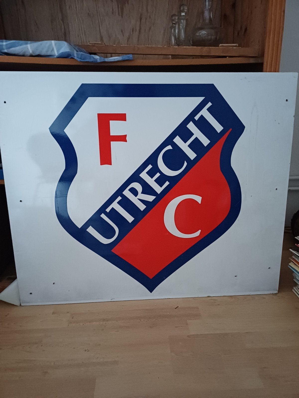 FC Utrecht reclame bord, Ophalen, Zo goed als nieuw, Reclamebord