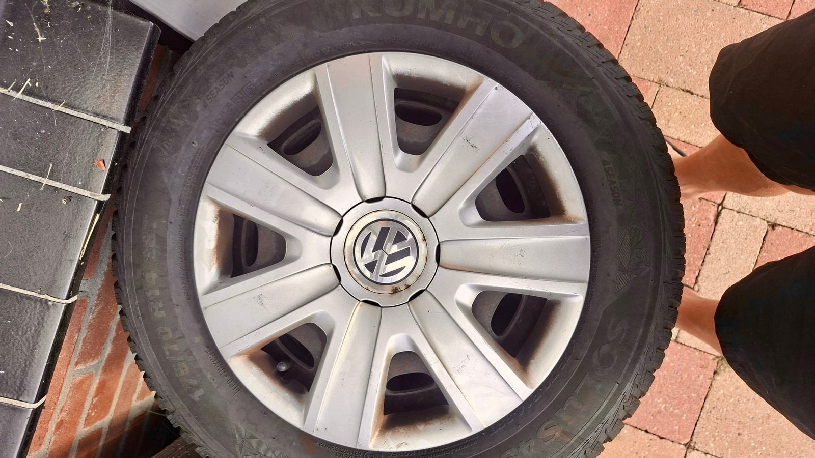 Volkswagen velgen en banden., Auto-onderdelen, Banden en Velgen, Ophalen, 14 inch, 175 mm, All Season