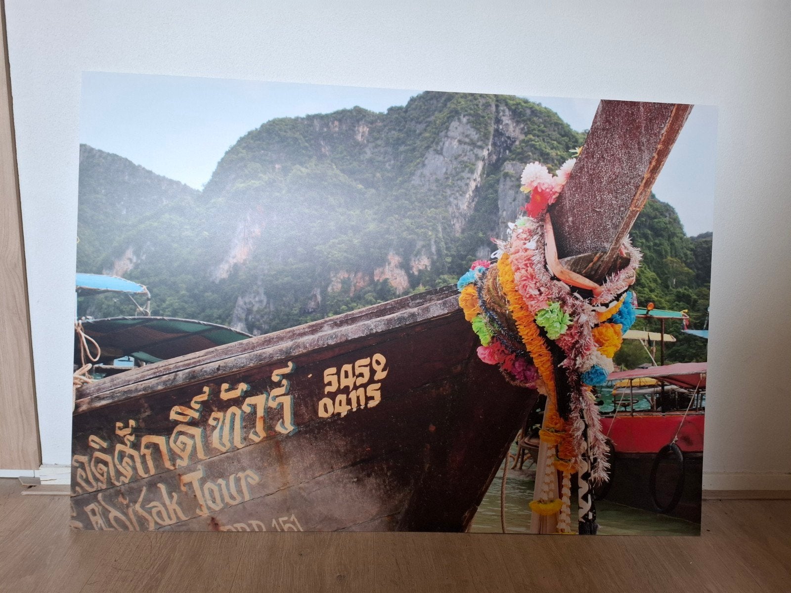 Thaise longtailboot wanddecoratie, Ophalen