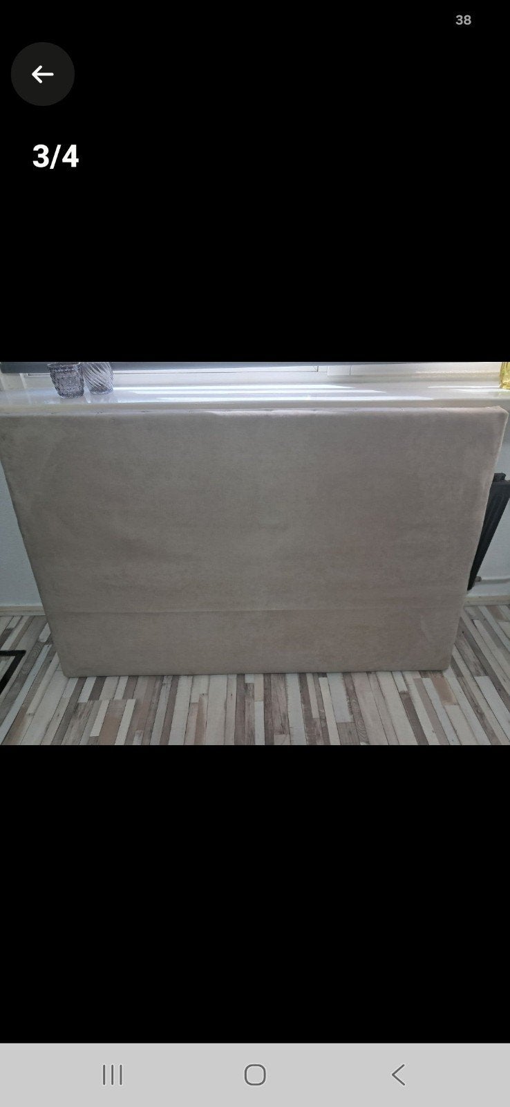 hoofdbord voor boxspring suede, Ophalen, Tweepersoons, Stof, 180 cm