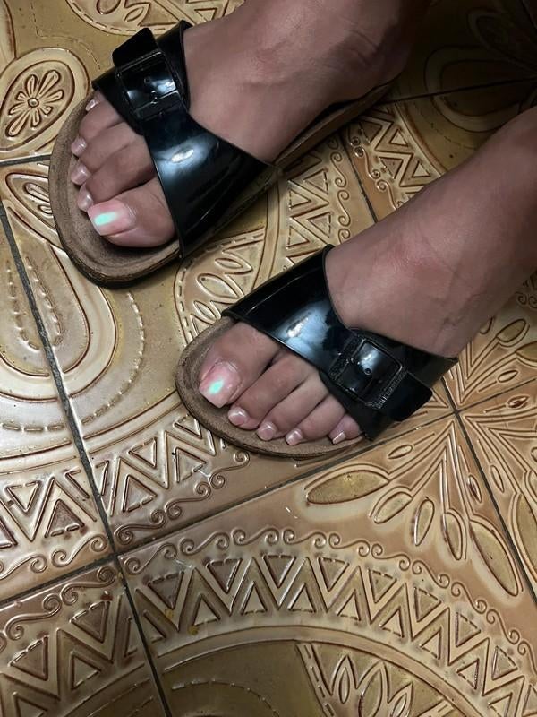 BIRKENSTOCK MADRID ZWART 39 NU GRATIS VERZENDING PER POST, Kleding | Dames, Schoenen, Slippers, Verzenden, Zwart, Zo goed als nieuw