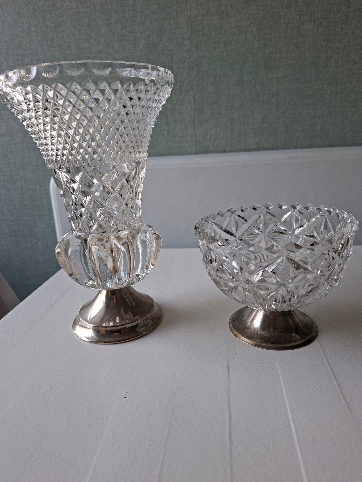 Glaswek .vaas, bonbonschaal enz, Antiek en Kunst, Antiek | Glas en Kristal, Ophalen of Verzenden