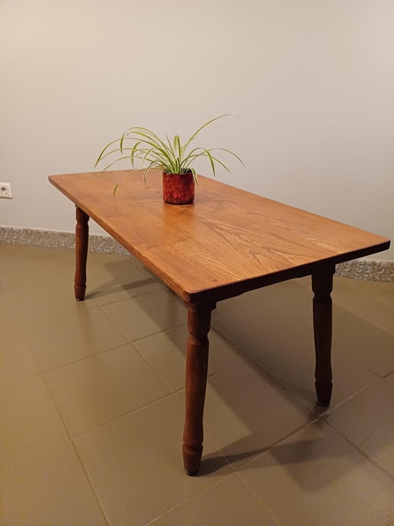 Retro vintage midcentury salontafel koffietafel hout, Huis en Inrichting, Tafels | Salontafels, Ophalen, Gebruikt, 100 tot 150 cm