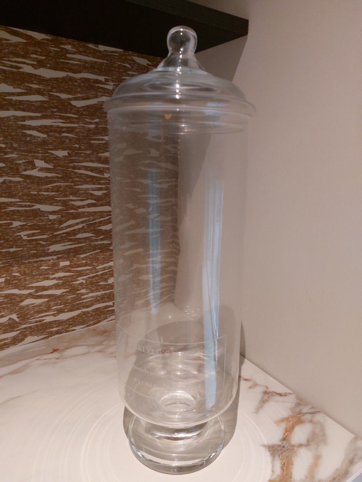 Grote Riviera Maison voorraadpot - 58 cm hoog, Ophalen, Zo goed als nieuw, Glas, Landelijk
