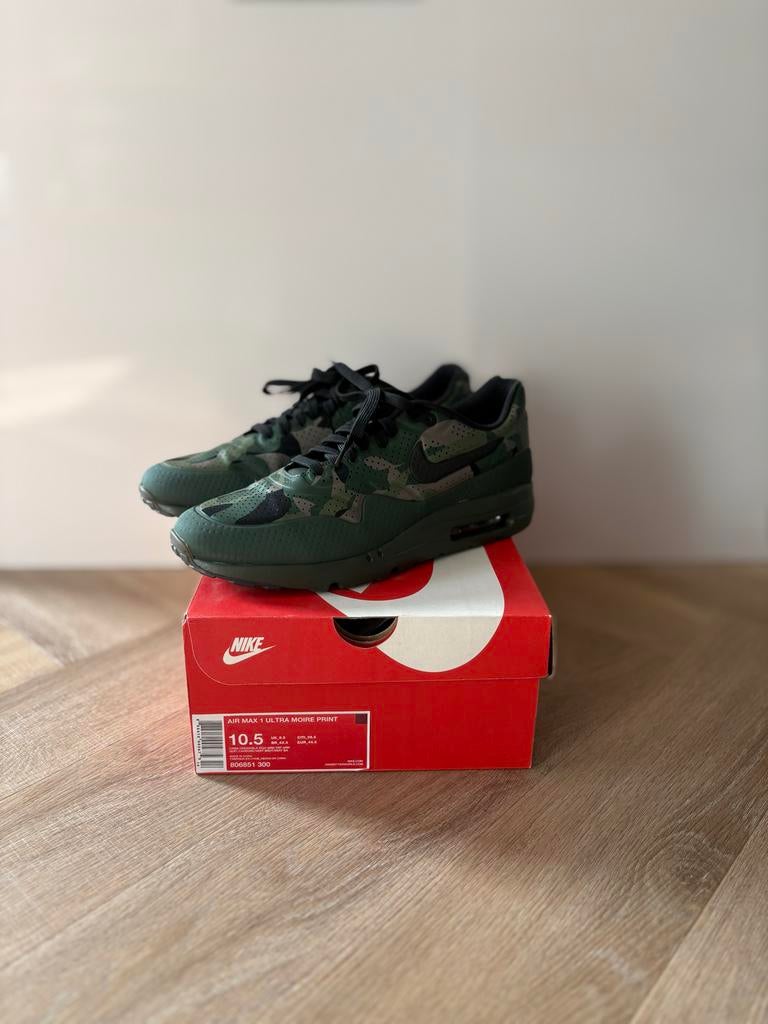 Nike Air Max 1 Ultra Moire Camo - Zo goed als nieuw, Ophalen of Verzenden, Zo goed als nieuw, Overige kleuren, Sneakers of Gympen