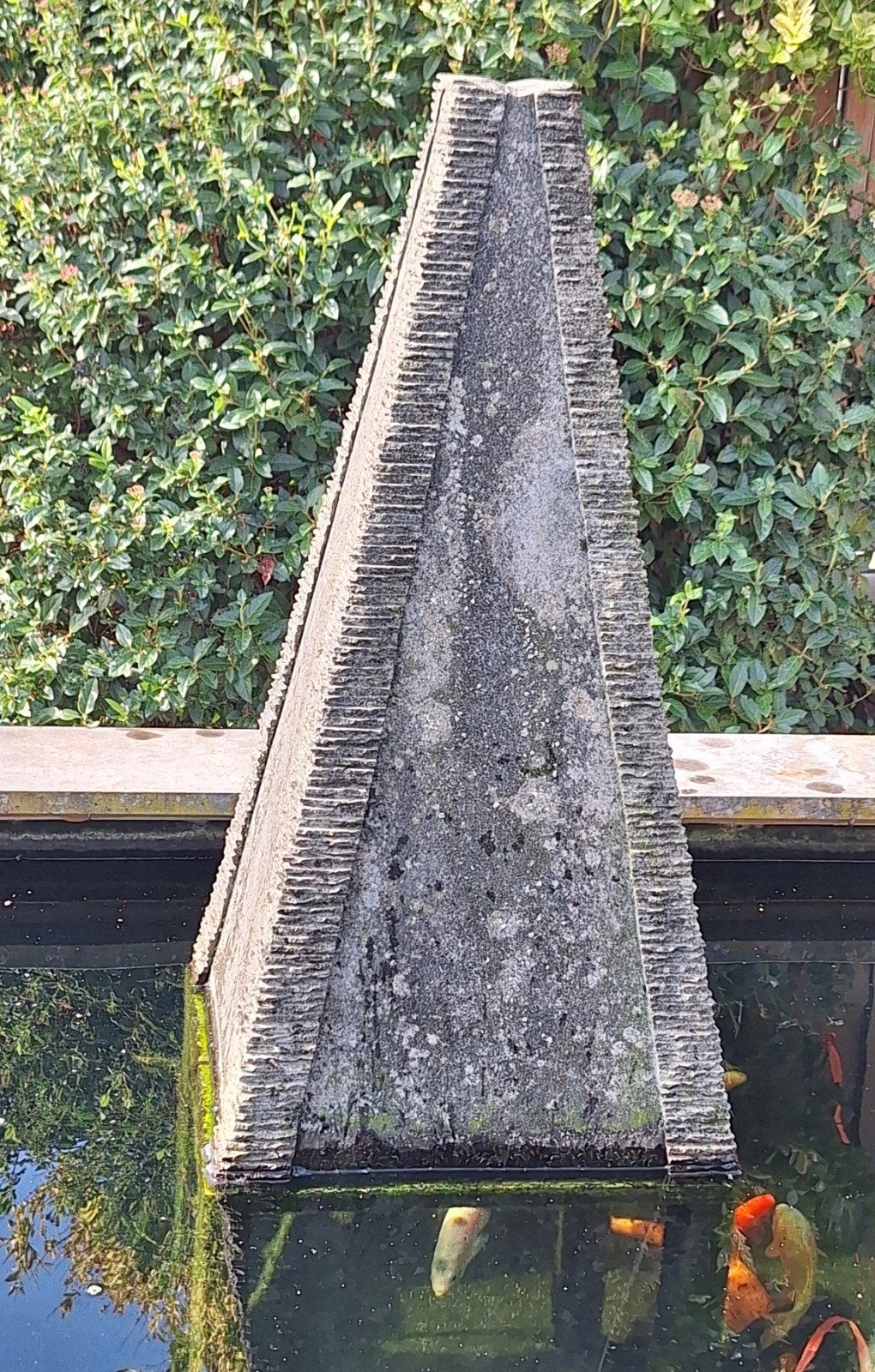 Waterornament piramide met pomp - 1 meter hoog, Ophalen, Gebruikt, Graniet, Waterornament