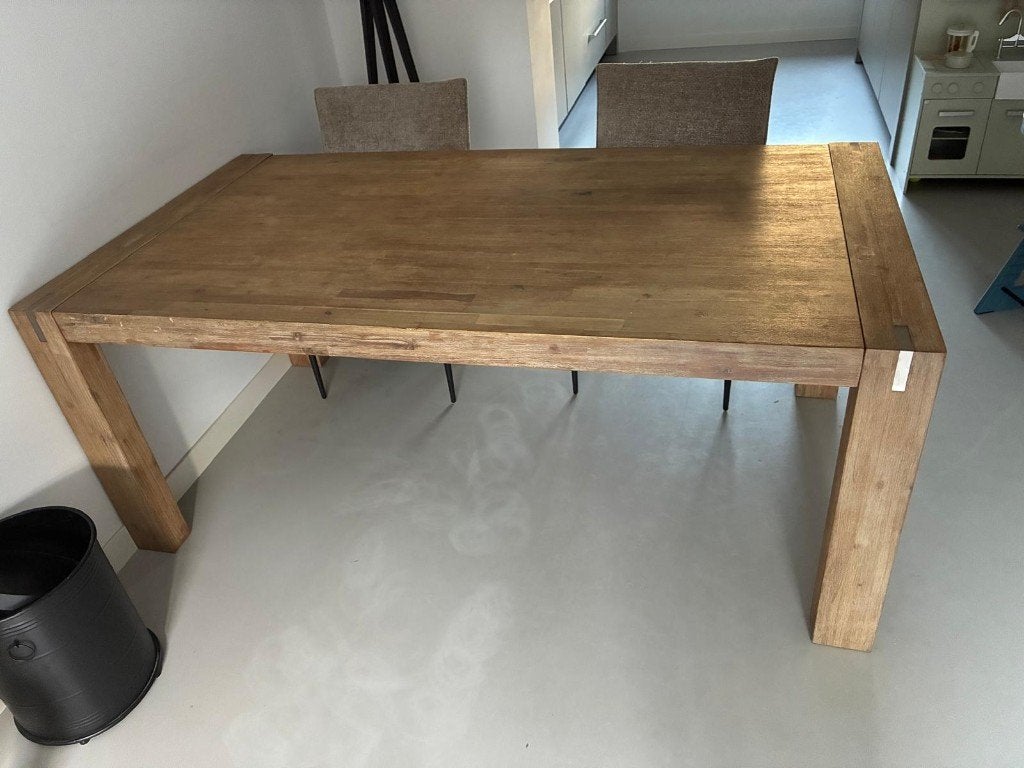 Houten eettafel 100 x 190 cm - GRATIS ophalen, Huis en Inrichting, Tafels | Eettafels, Ophalen, Gebruikt, Eikenhout, 50 tot 100 cm