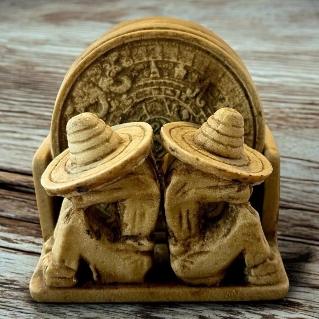 Originele set van  Mexicaanse onderzetters., Ophalen of Verzenden, Zo goed als nieuw, Glas of Kopje