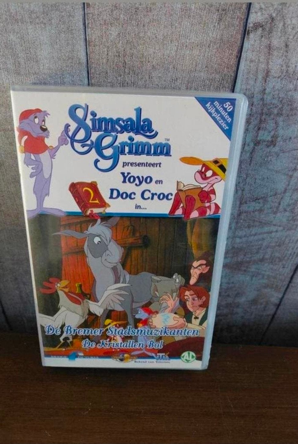 Simsala Grimm 2 videoband De Bremer Stadsmuzikanten NIEUW, Cd's en Dvd's, VHS | Kinderen en Jeugd, Tekenfilm, Alle leeftijden