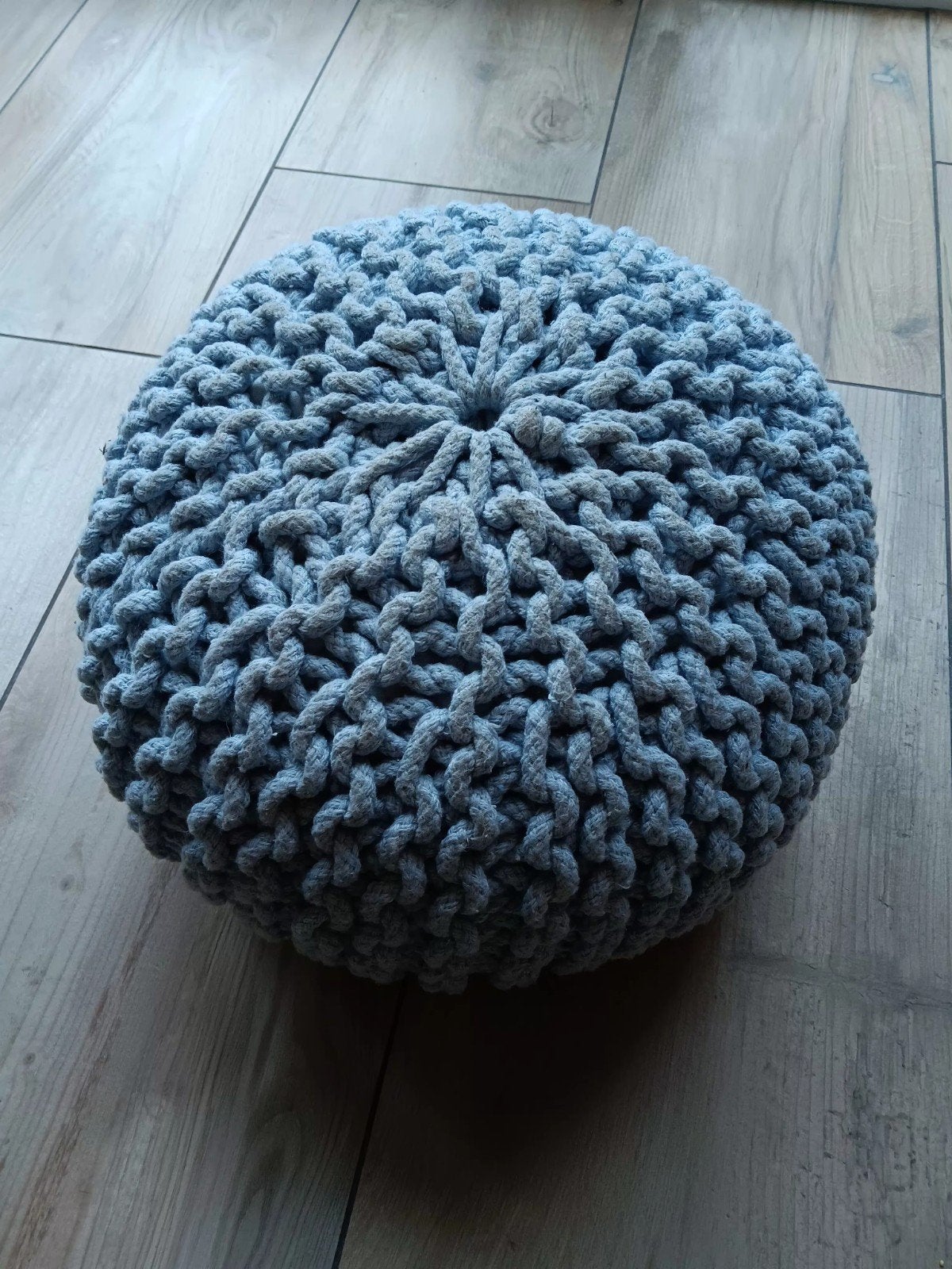 poef conrad beliani blauw, Ophalen, Rond, Minder dan 50 cm, Minder dan 50 cm