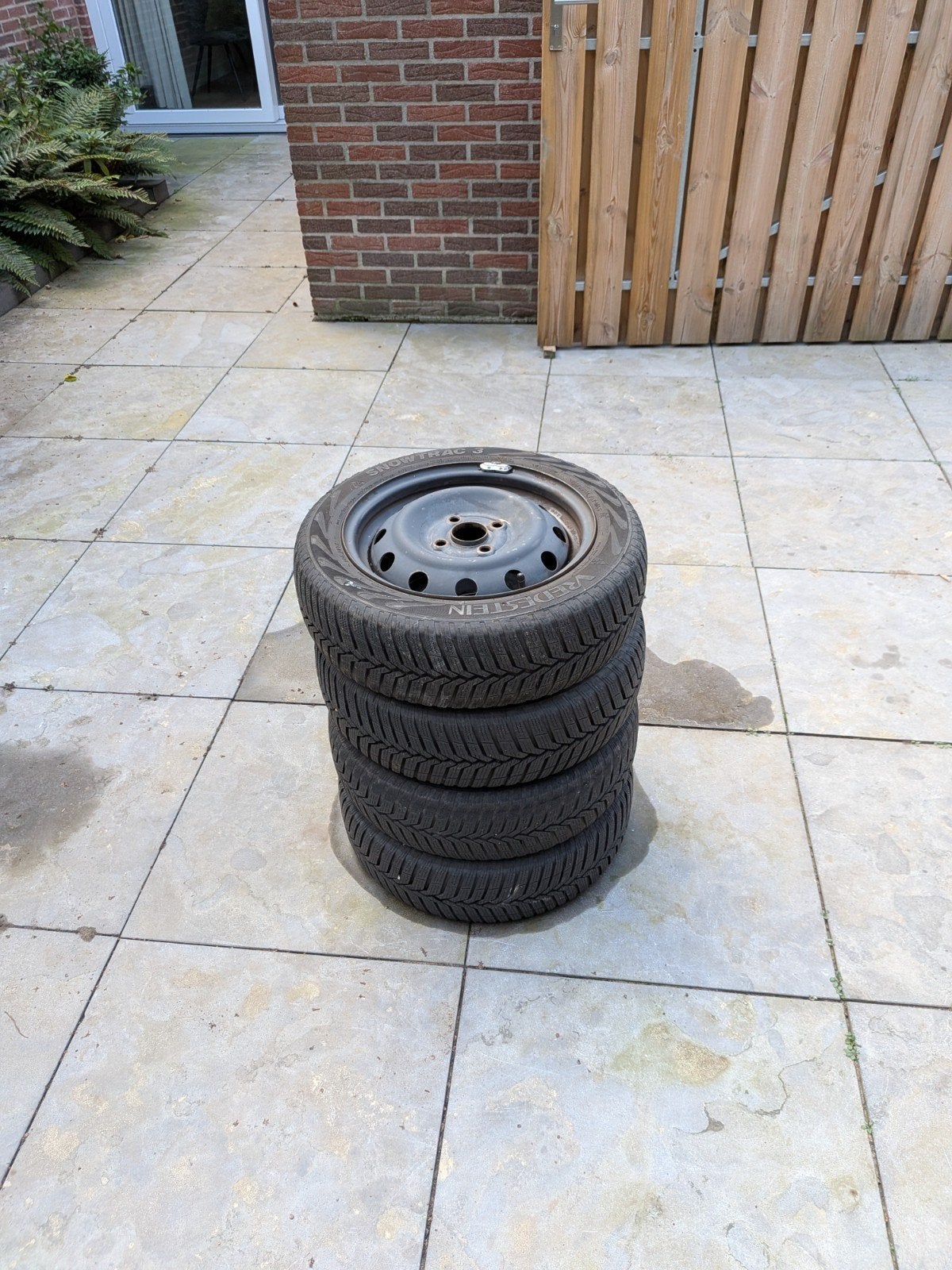 Winterbanden met velgen voor personenauto, Ophalen, 14 inch, Gebruikt, 155 mm