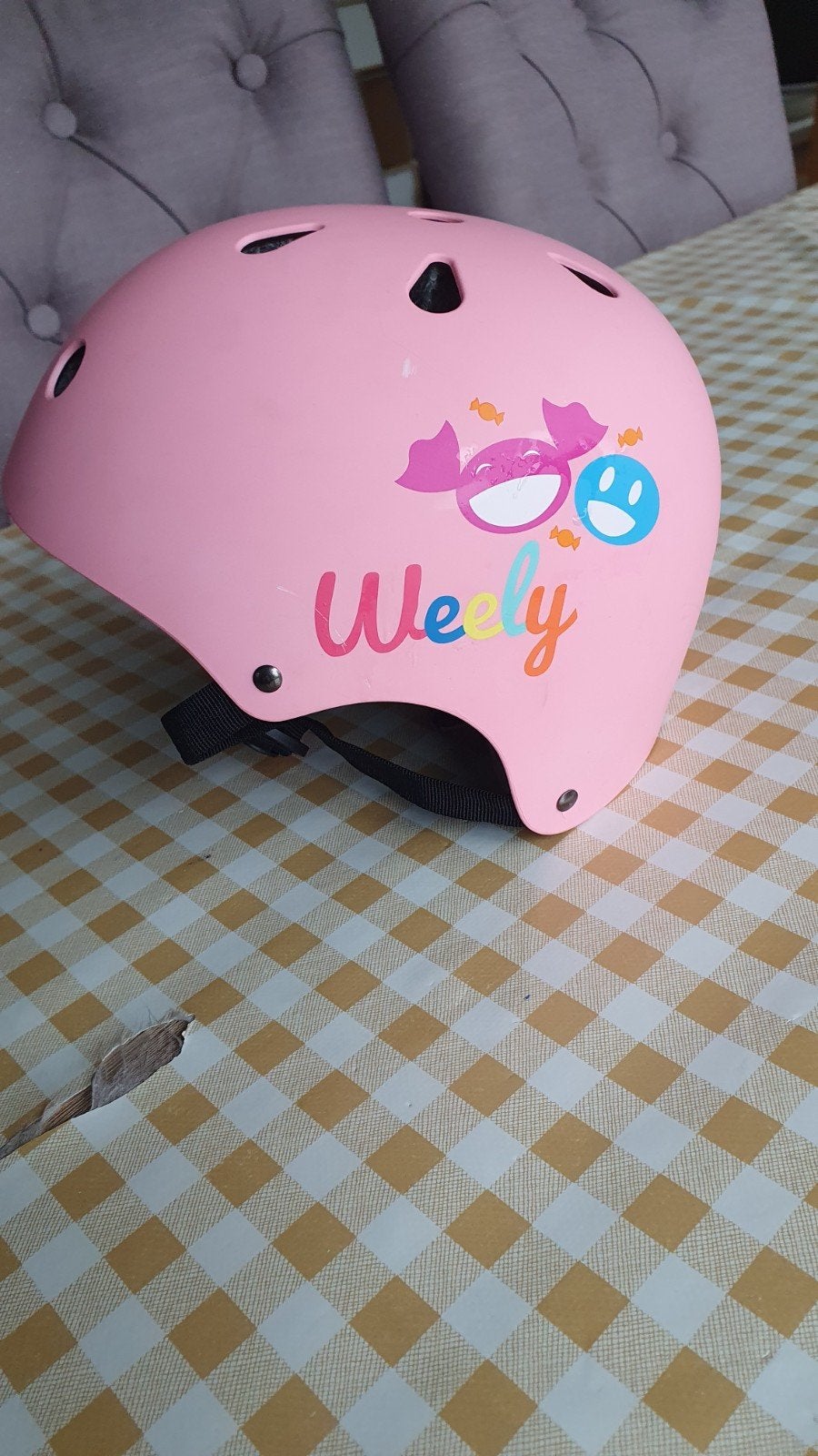 Roze kinderhelm - Weely, Ophalen, Gebruikt, Meisje, Overige maten