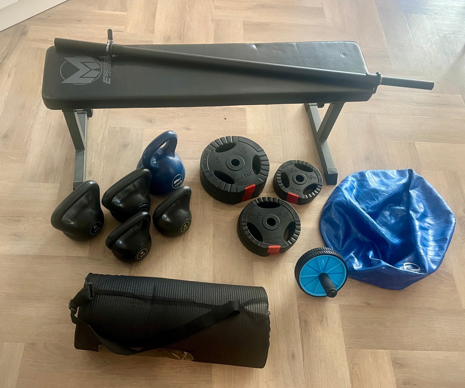 Complete krachttraining set, Sport en Fitness, Fitnessmaterialen, Ophalen, Zo goed als nieuw, Overige typen