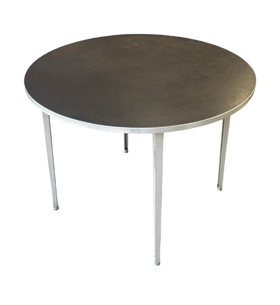 Vintage Friso Kramer Reform ronde tafel linoleum blad 1960, Ophalen, Gebruikt, 100 tot 150 cm, Friso Kramer