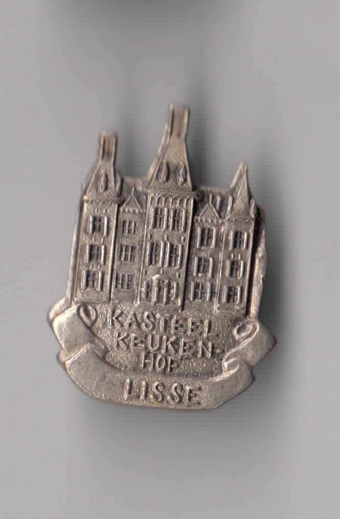 Lisse Kasteel Keukenhof broche, Verzamelen, Speldjes, Pins en Buttons, Gebruikt, Niet vindbaar, Niet vindbaar, Speldje of Pin