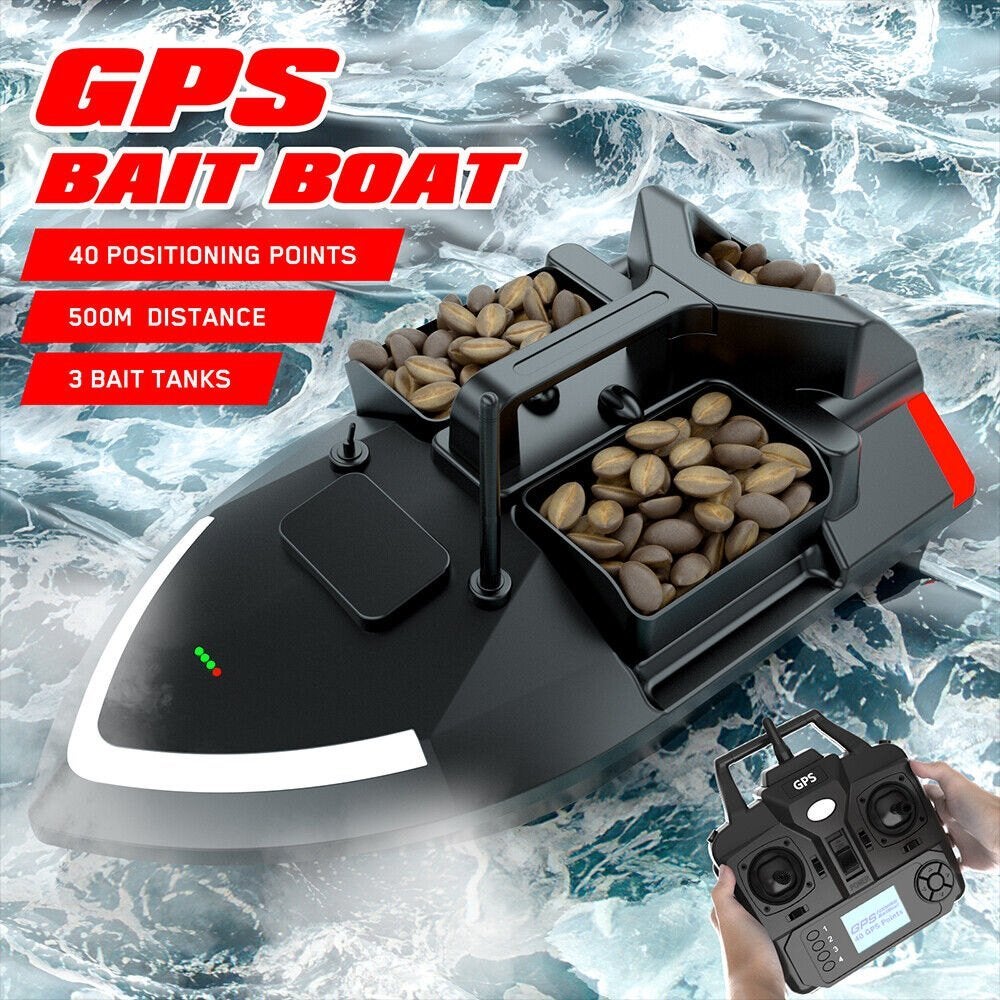 Rc Voerboot GPS Fishfinder LCD-Scherm. 500M. Aut. Return, Ophalen of Verzenden, Nieuw, Overige typen
