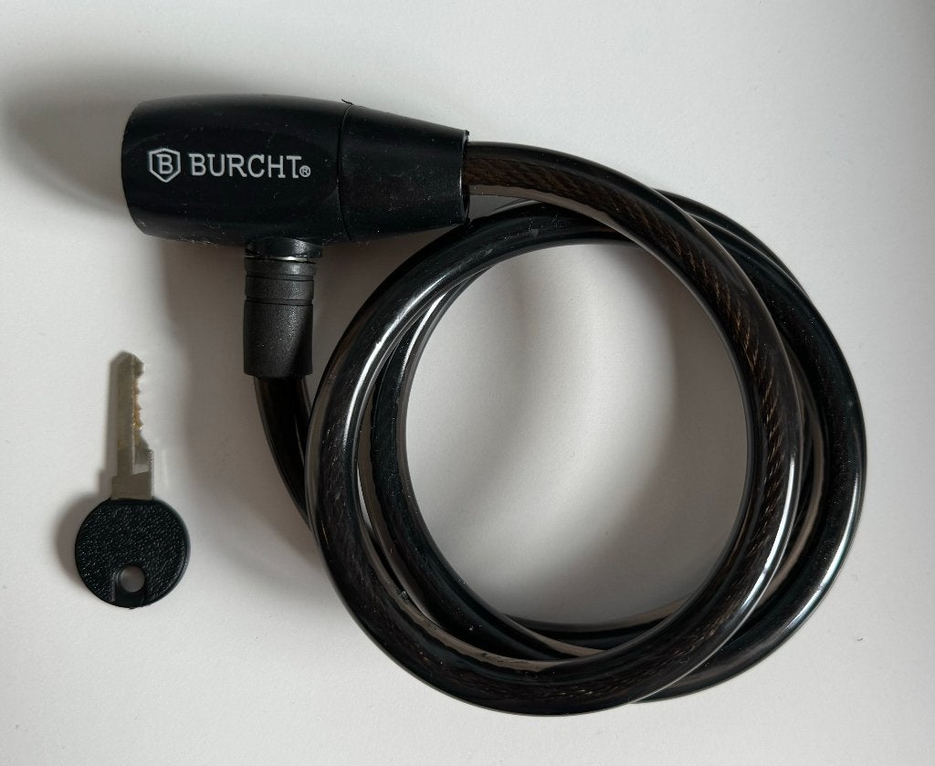 BURCHT spiraalkabelslot, slot voor fietsen, 100 cm lang, Ophalen of Verzenden, Kabelslot