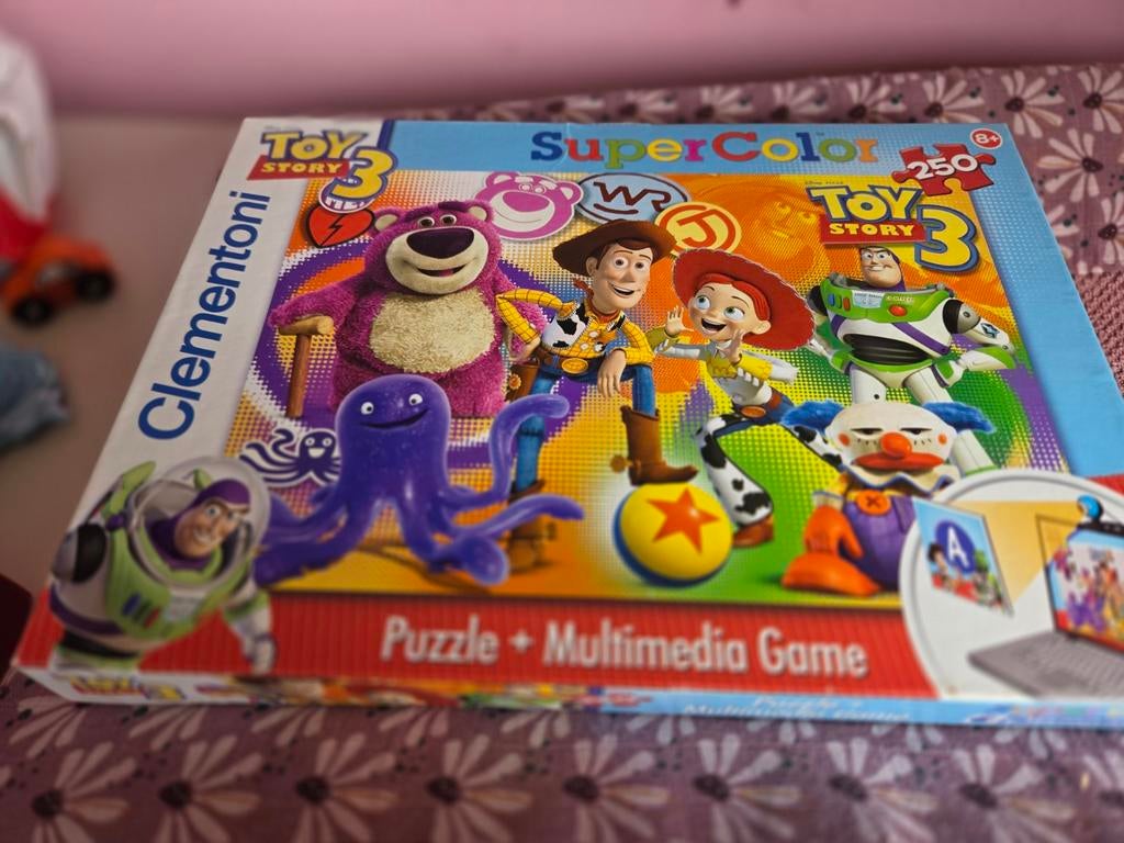 3 Clementoni SuperColor Puzzels: Toy Story, Frozen, Minions, Ophalen of Verzenden, Meer dan 50 stukjes, Zo goed als nieuw, 6 jaar of ouder